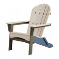 Adirondack Gartenstuhl 86 x 78 x 98 cm Kunststoff Beige Braun Blau mit hoher Lamellenrückenlehne