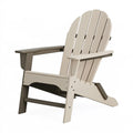 Adirondackstuhl 83 x 78 x 98 cm aus Kunststoff Beige/Braun für den Garten mit breiten Armlehnen