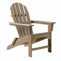 Verstellbarer Adirondack-Gartenstuhl 98 x 78 x 92 cm Kunststoff Taupe mit hoher Rückenlehne