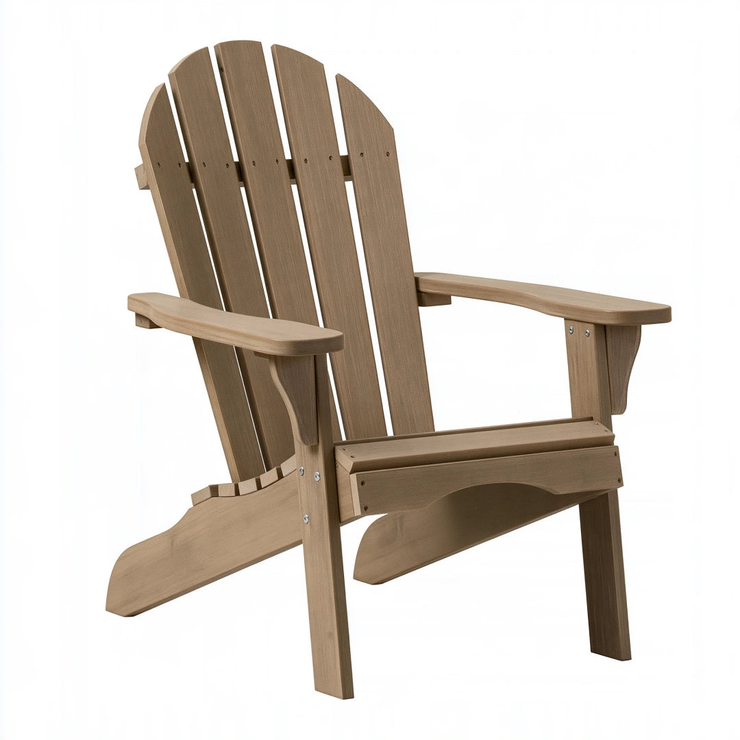 Adirondack Gartenstuhl 80 x 77 x 95 cm Braun Holz mit Armlehnen