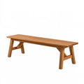 Gartenbank 180 x 40 x 45 cm aus Holz Naturbraun mit Lattenfläche
