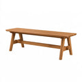 Gartenbank 180 x 40 x 45 cm aus Holz Naturbraun - Lattenoptik für Außenbereich