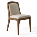 Polsterstuhl 50 x 60 x 95 cm Holz Braun Beige mit Stoffbezug im klassischen Stil